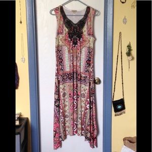 One World size large, long silky dress